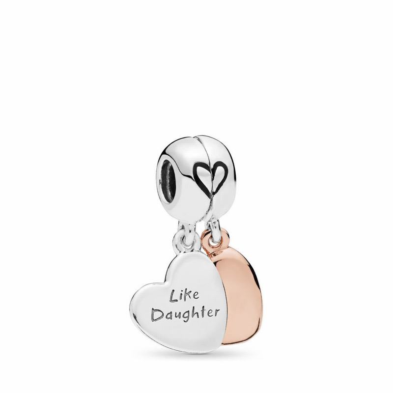 Pandora Mother & Daughter Love Dangle Charm Online NZ, Pandora Rose™ (596073-QRX)